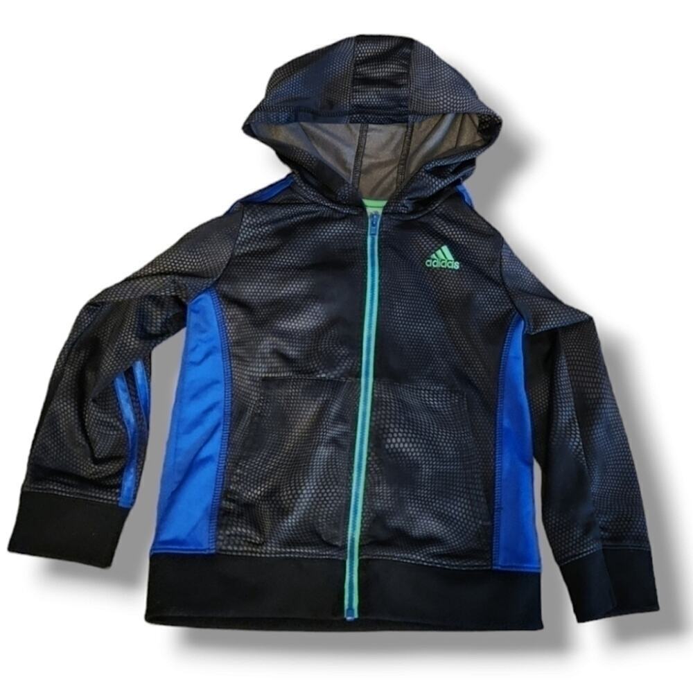 Adidas Boys Fleece Lined Zip Hoodie Size 4